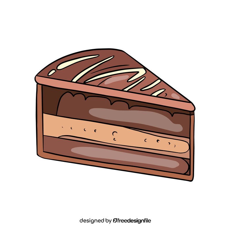 Chocolate cake slice clipart