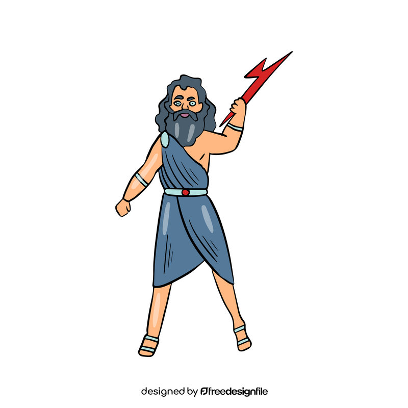 Cartoon Zeus clipart