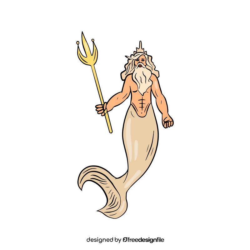 Poseidon myth greek god clipart