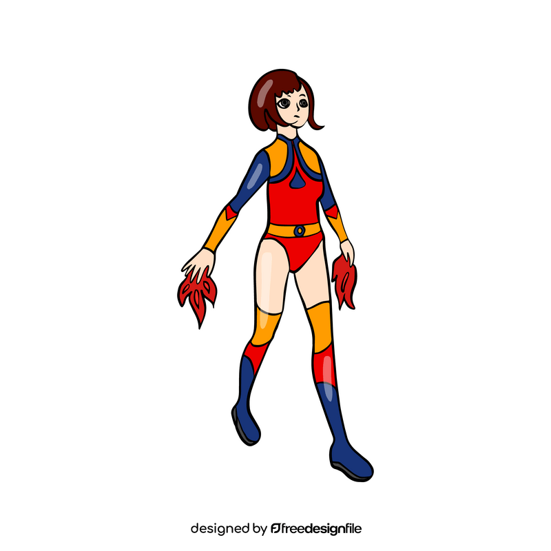 Free female superhero clipart