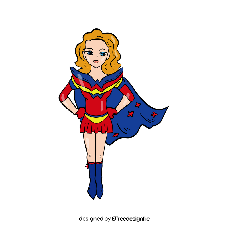 Superhero Girl Clipart Vector Free Download