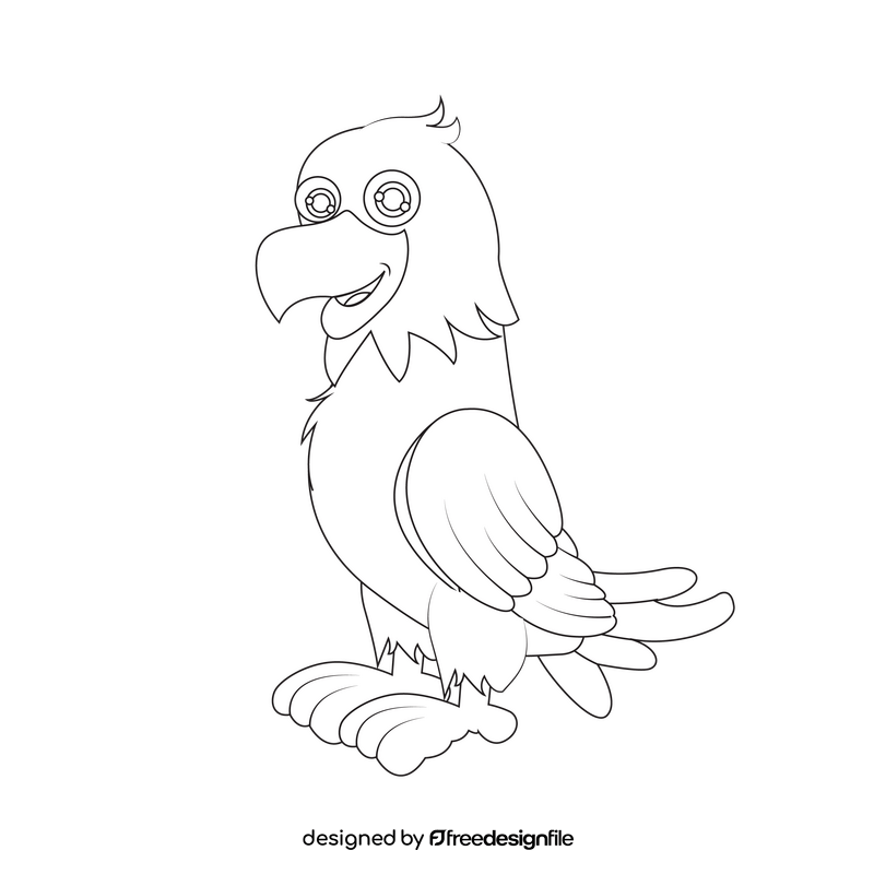 Eagle black and white clipart
