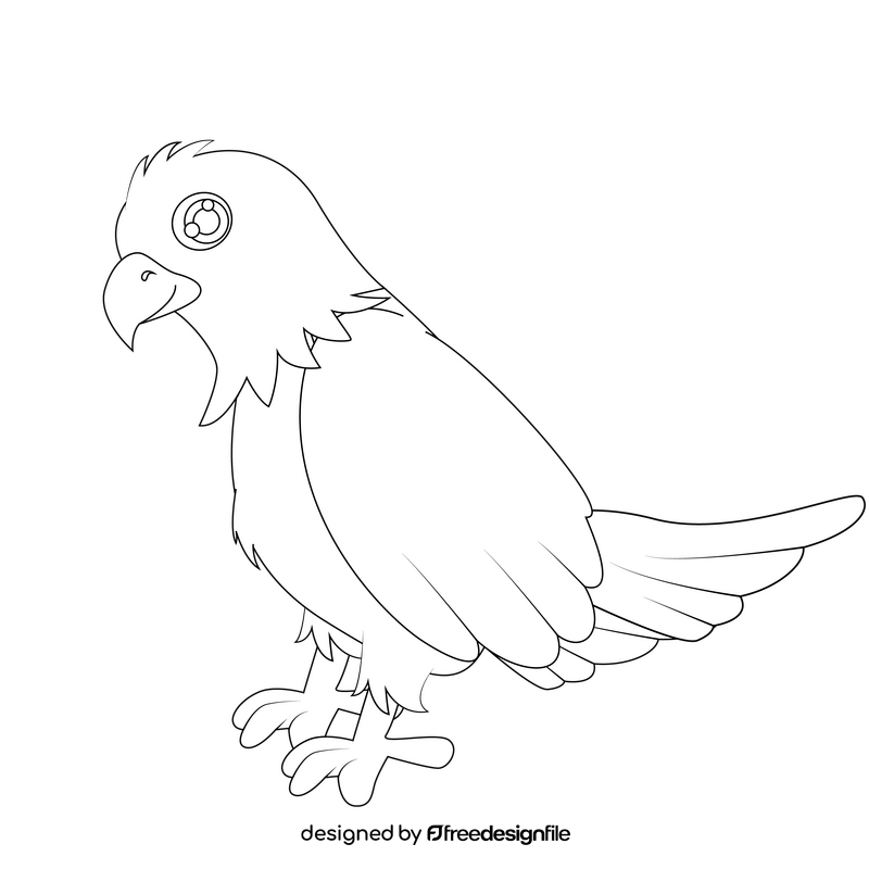 Falcon black and white clipart