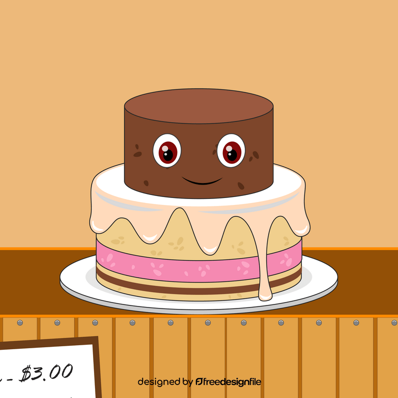 Cake cartoon vector