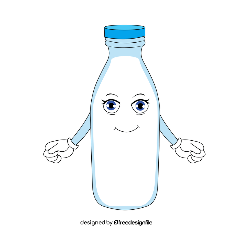 Milk bottle cartoon clipart
