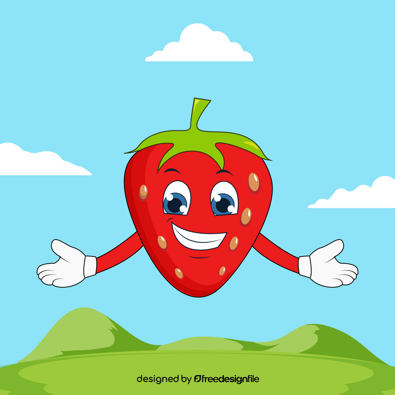 Strawberry cartoon vector