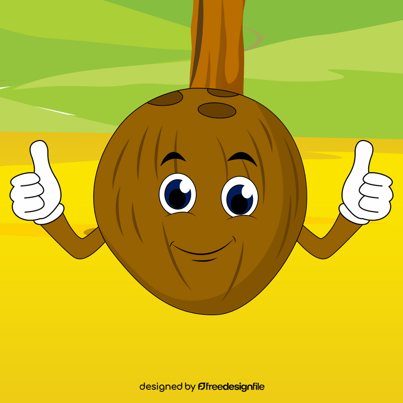Coconut cartoon vector
