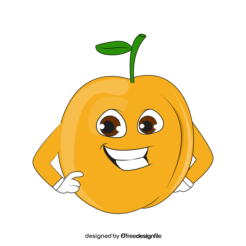 Appricot cartoon clipart