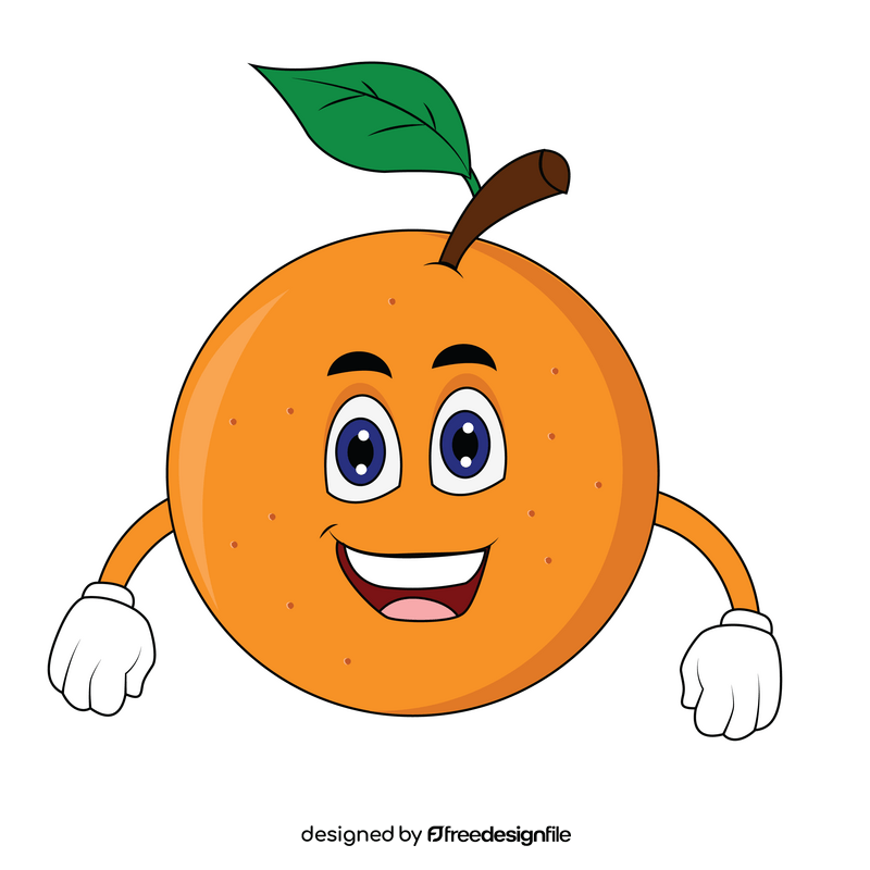 Orange cartoon clipart