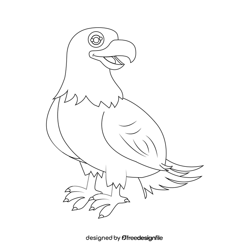Eagle black and white clipart