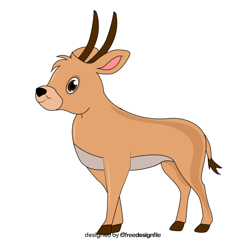 Waterbuck antelope clipart