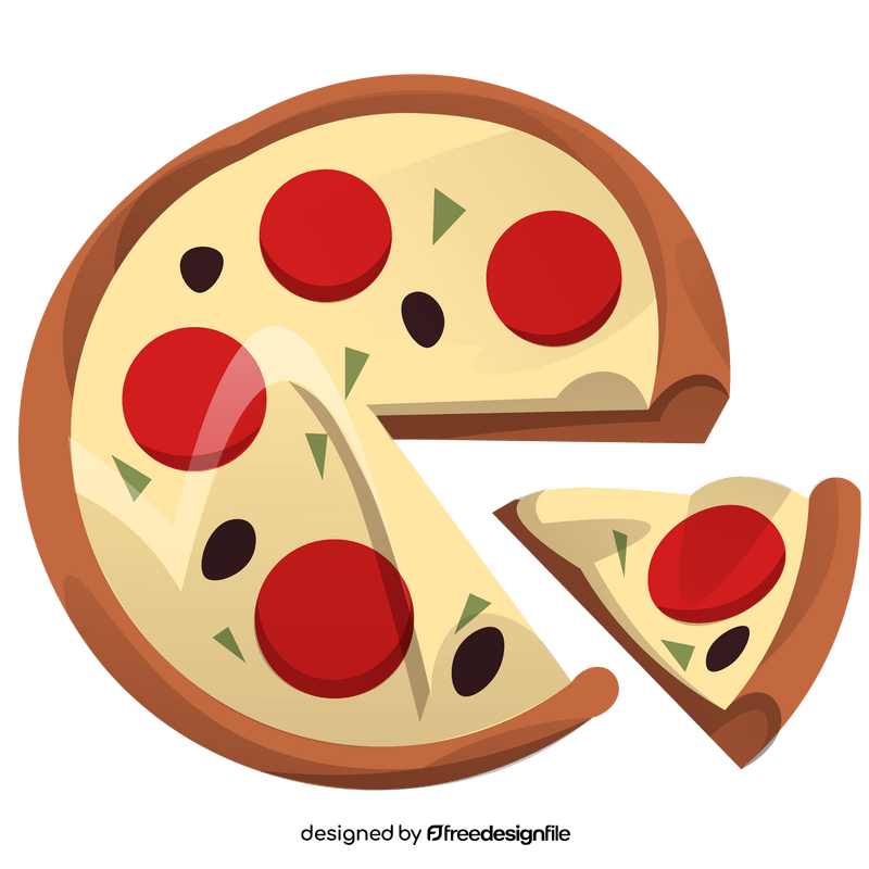 Italian pizza cartoon clipart