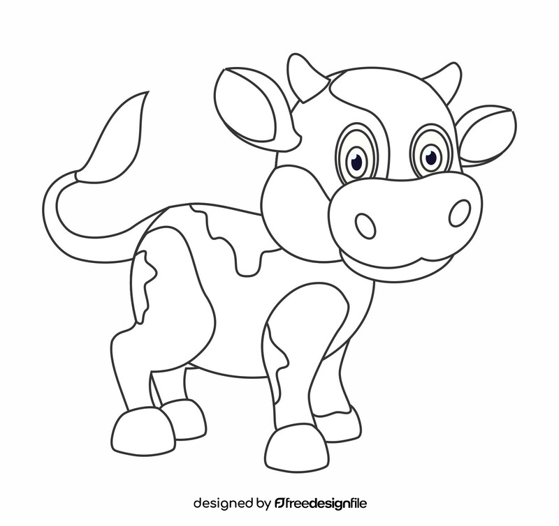 Cow black and white clipart free download