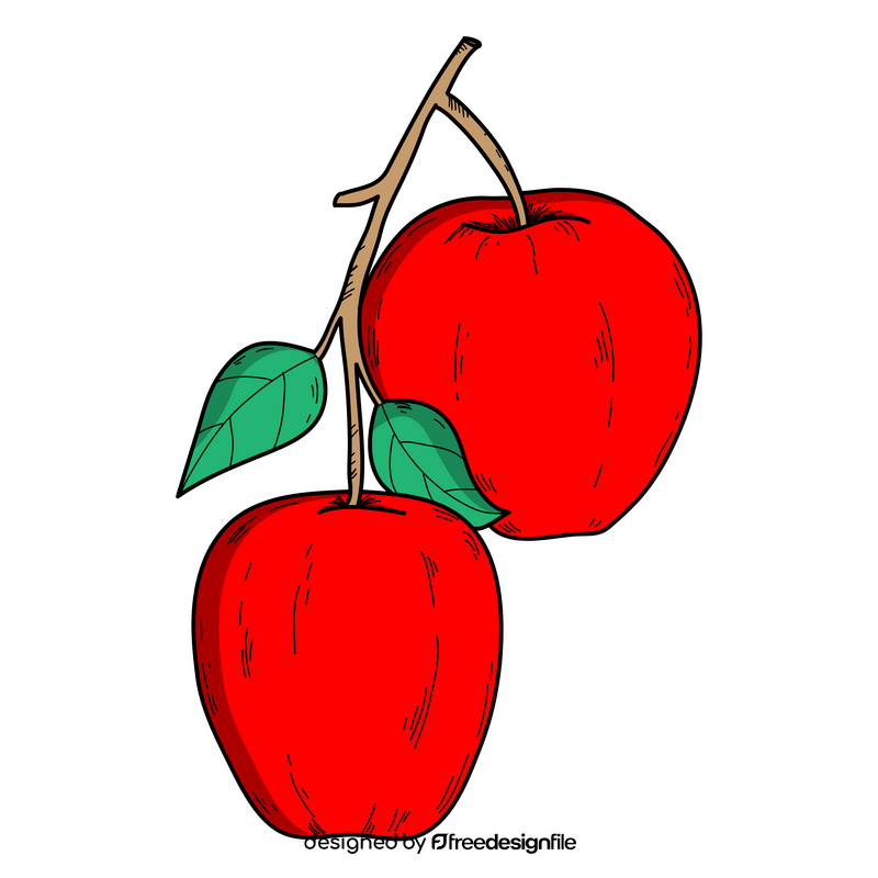 Apples drawing clipart