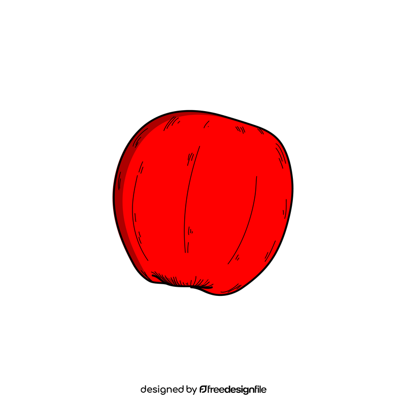 Red apple fruit clipart