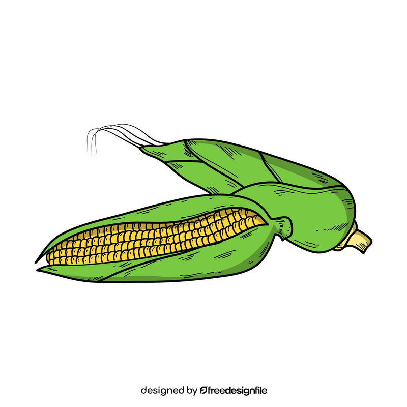 Corn cartoon drawing clipart