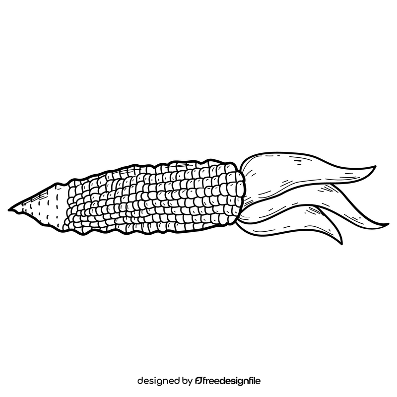 Corn transparent image black and white clipart