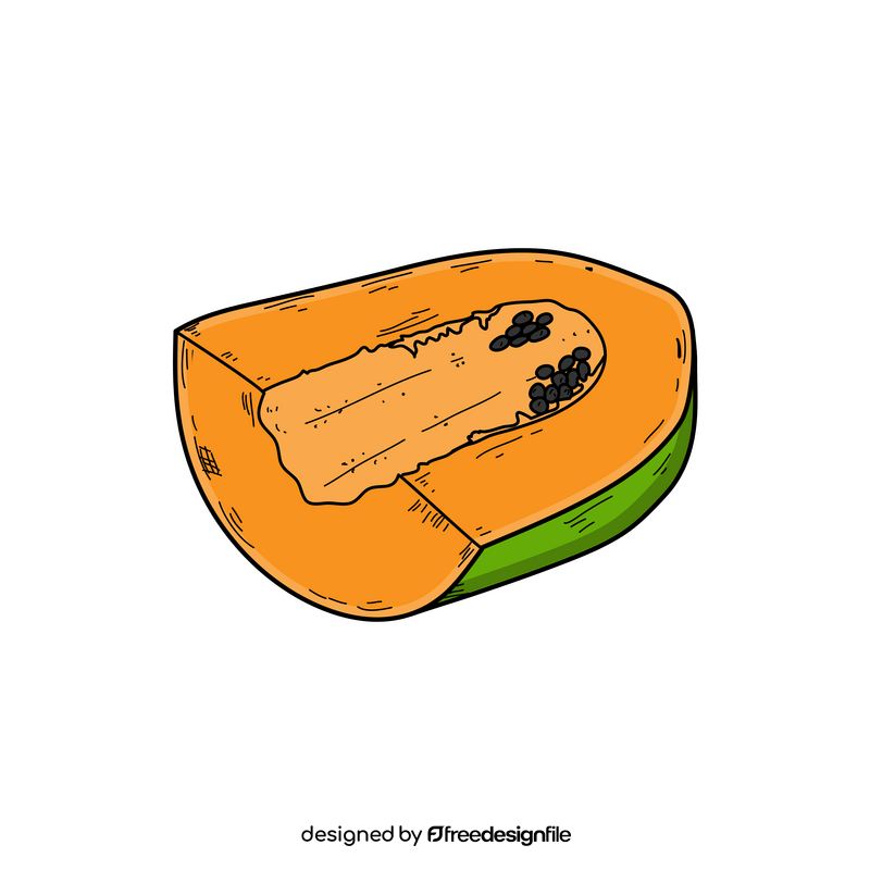 Papaya fruit clipart