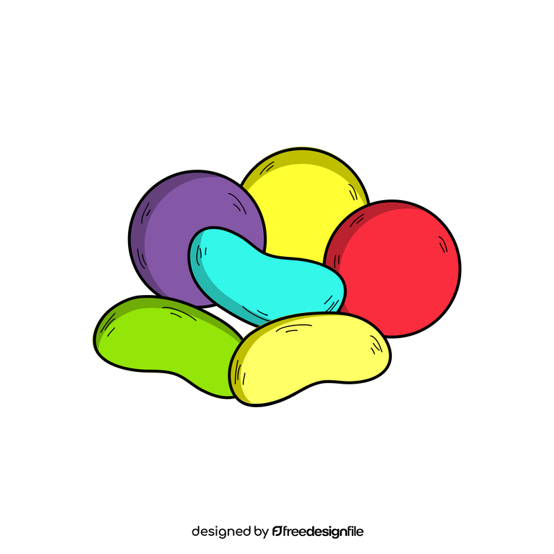 Colorful candies drawing clipart