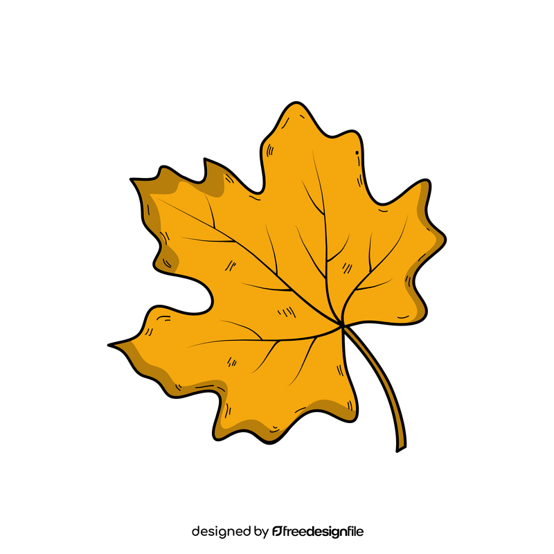 Autumn leaf drawing clipart