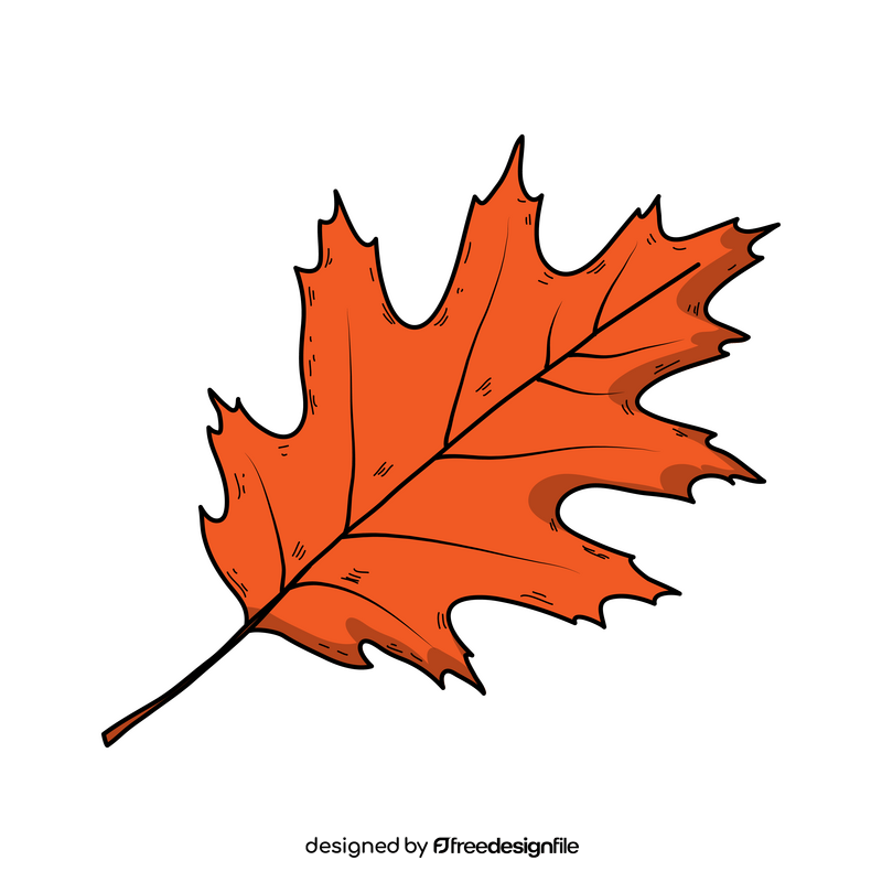 Red autumn leaf clipart