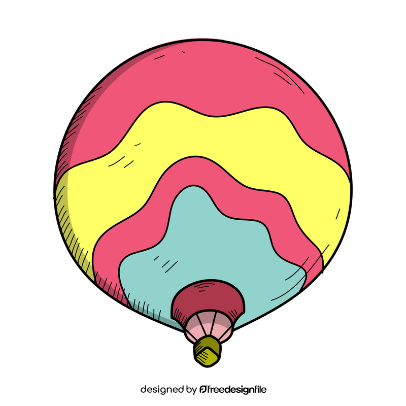 Cute hot air balloon drawing clipart