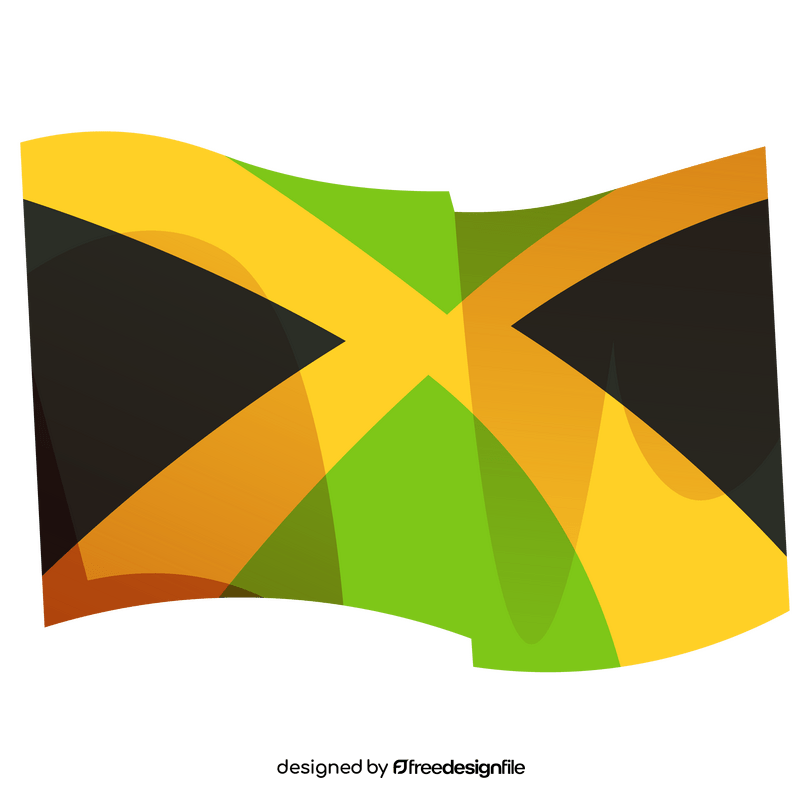 Jamaica flag clipart