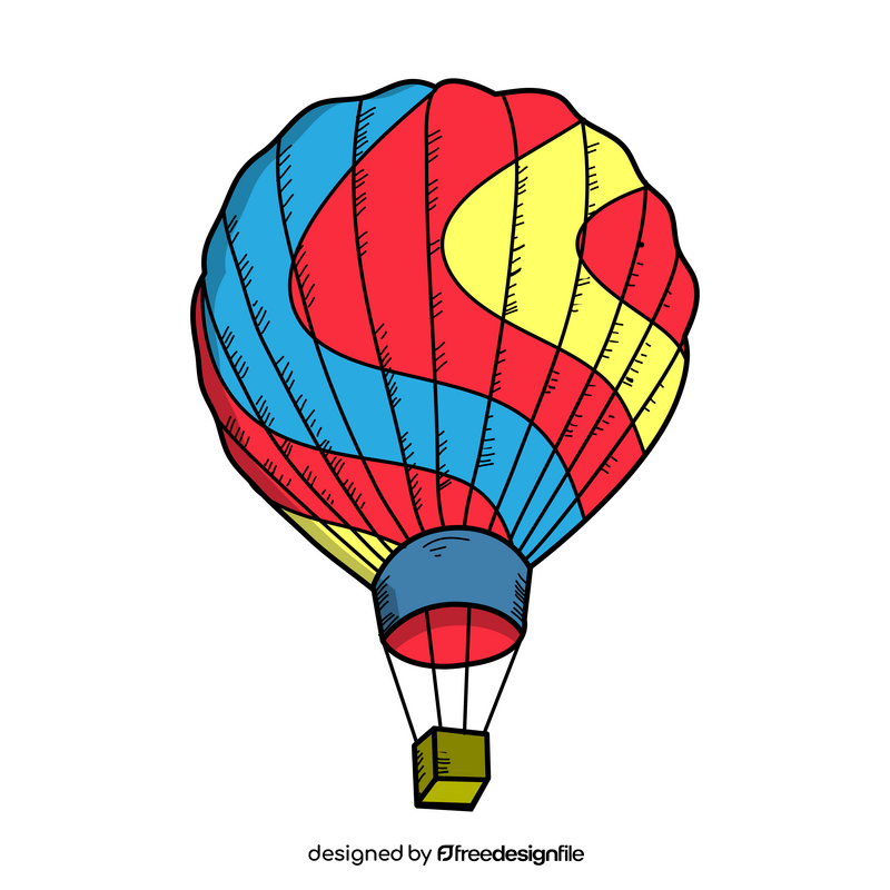 Hot air balloon cartoon clipart