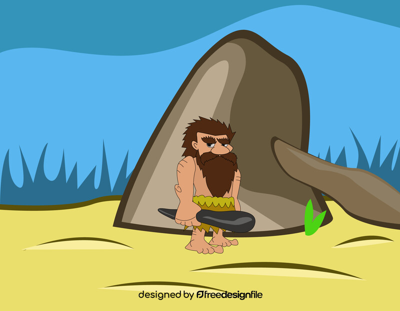 Cartoon caveman vector