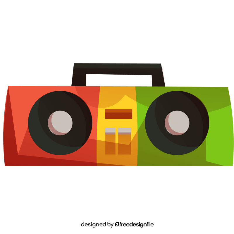 Jamaica boombox rastafari clipart