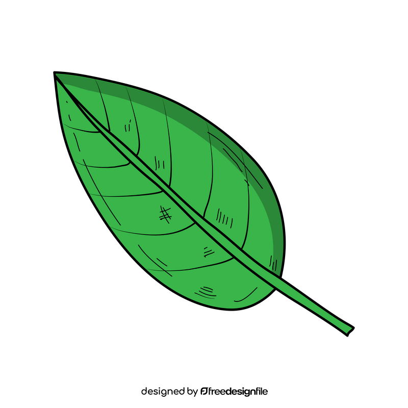 Green palm leaf clipart