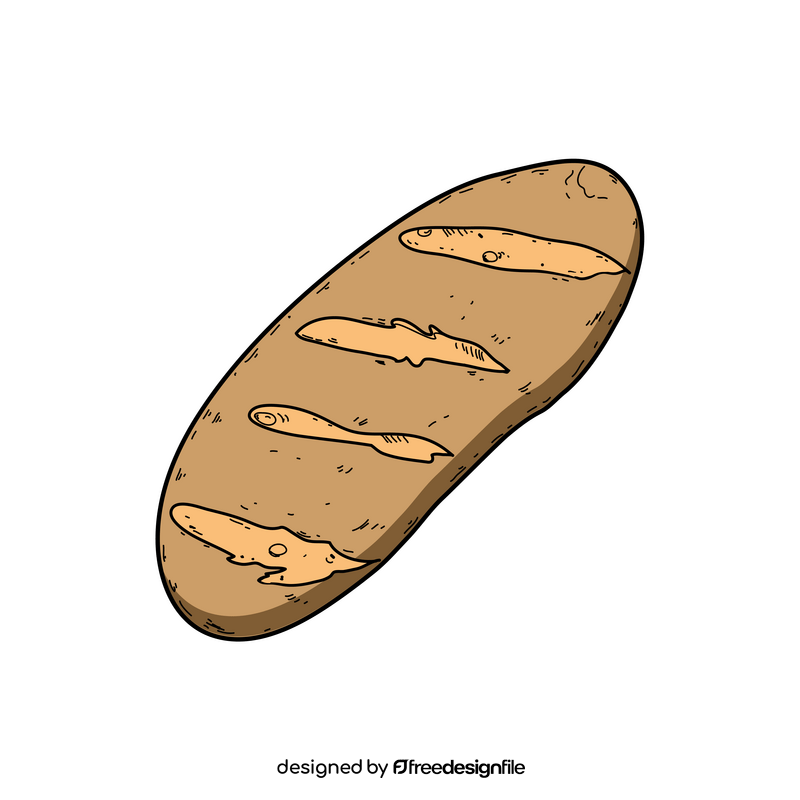 Loaf bread drawing clipart