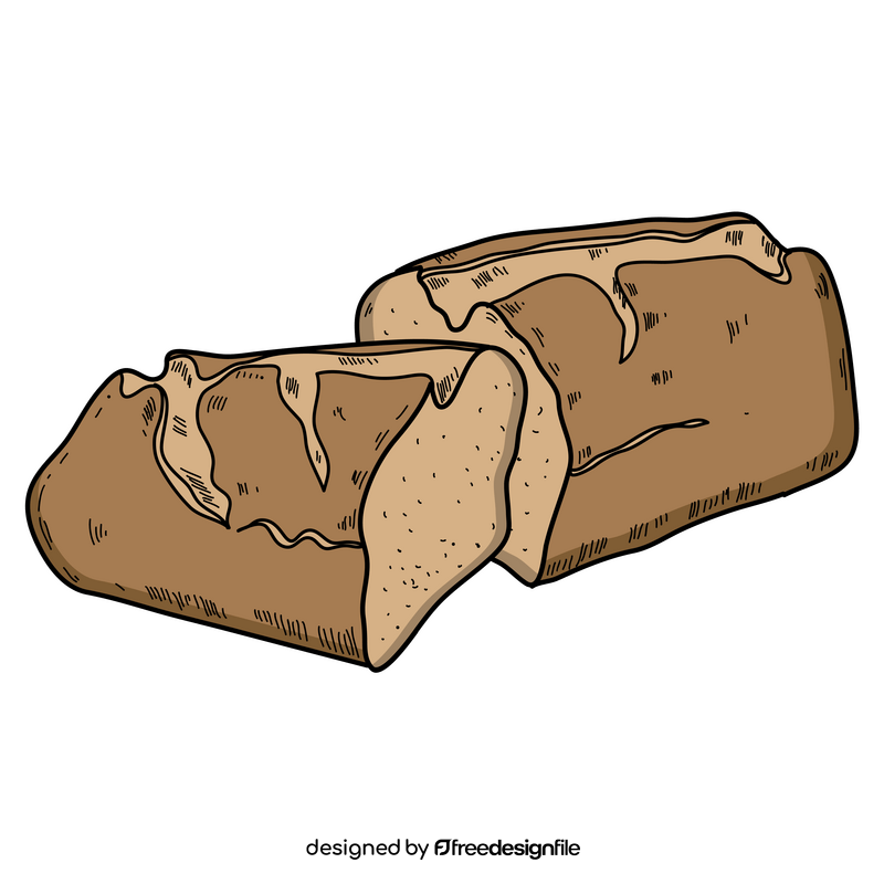 Brown bread drawing clipart