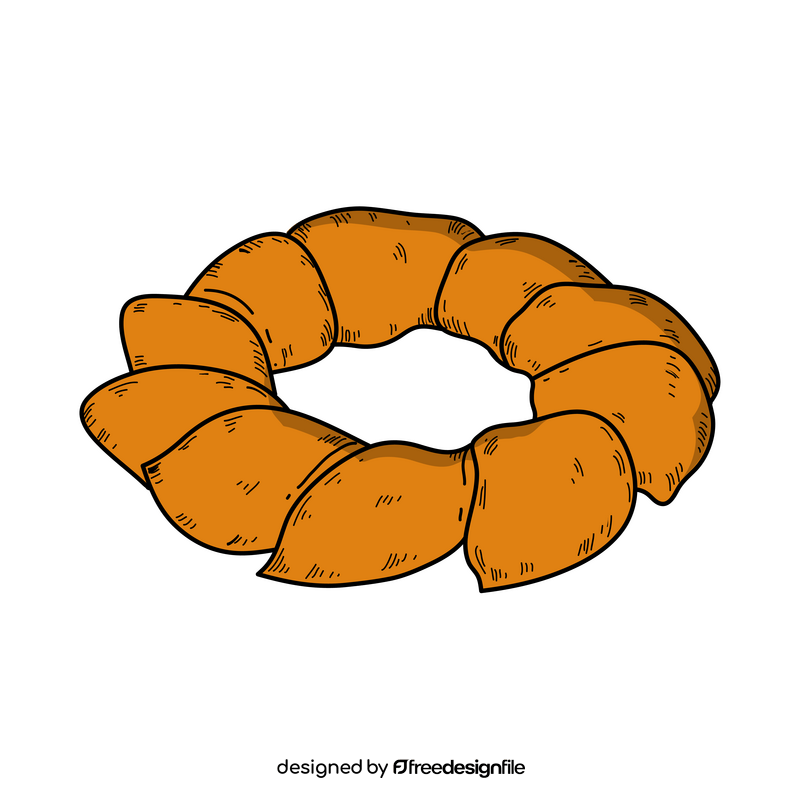 Baguette bread drawing clipart