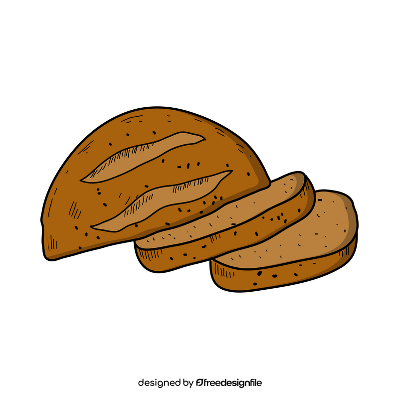 Bread sliced drawing clipart