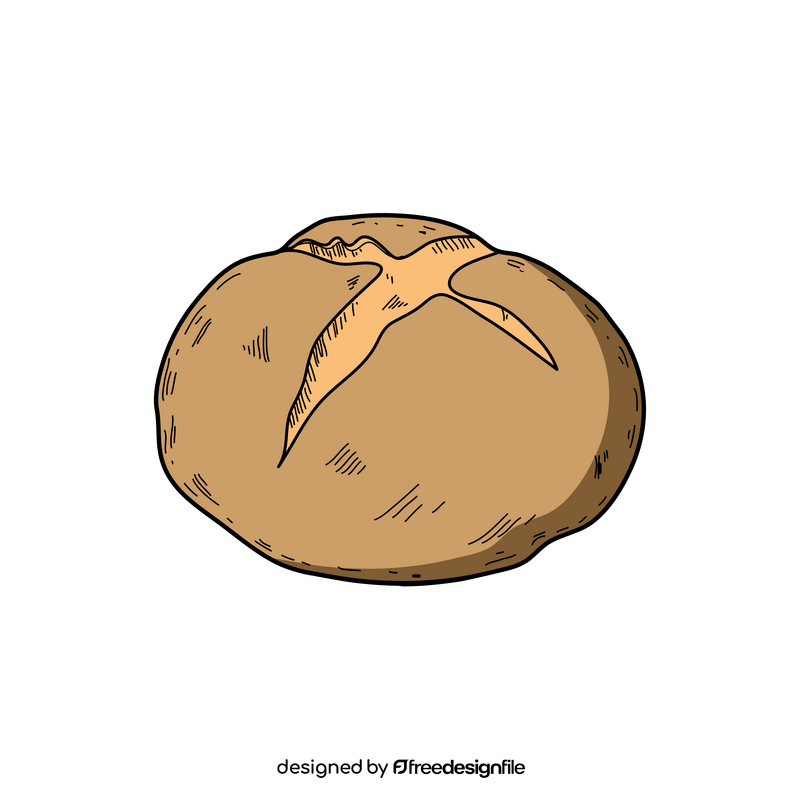 Round bread drawing clipart