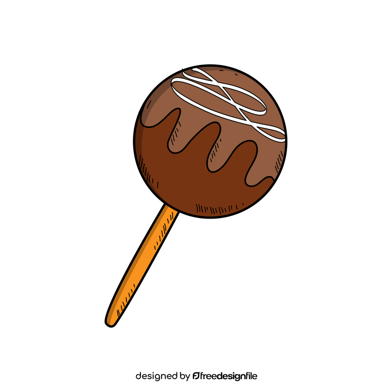Chocolate lollipop clipart