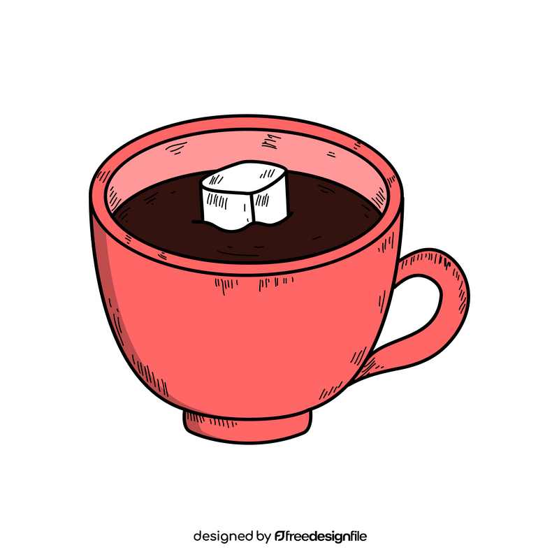 Hot chocolate tea drawing clipart