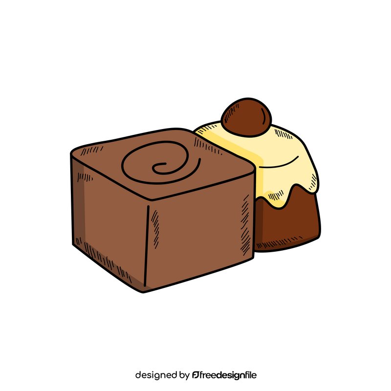 Chocolate candies drawing clipart