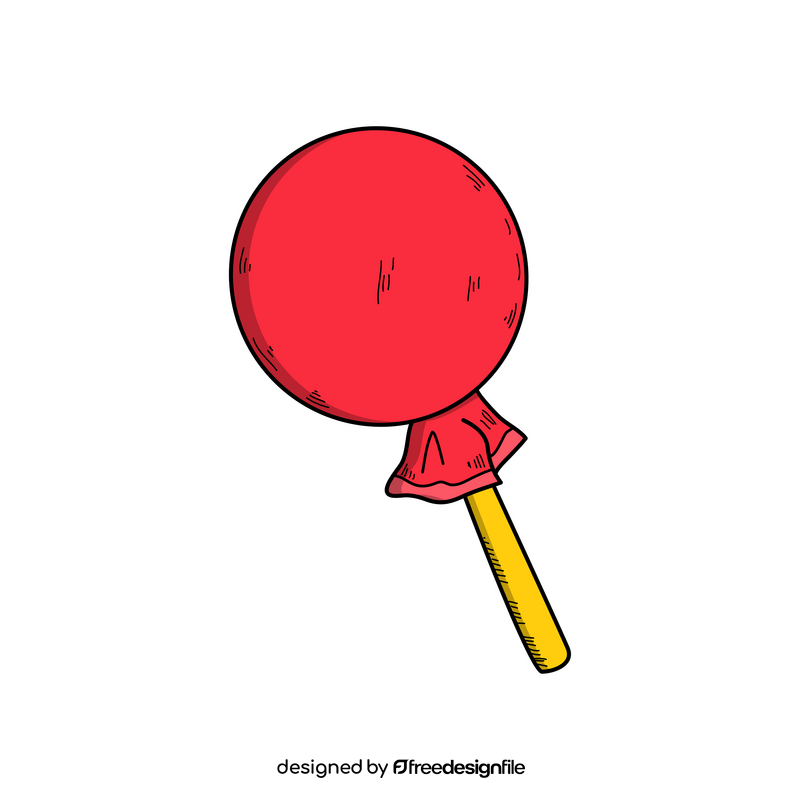 Red lollipop drawing clipart