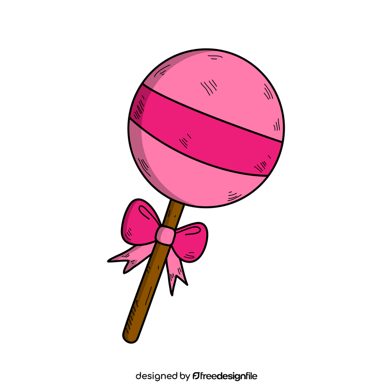 Pink lollipop drawing clipart