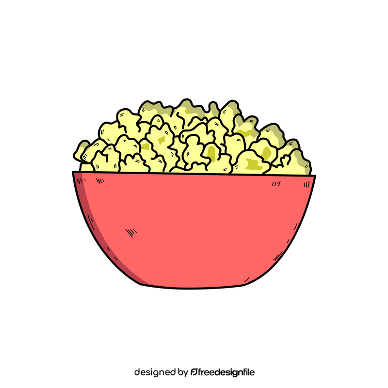 Popcorn drawing clipart