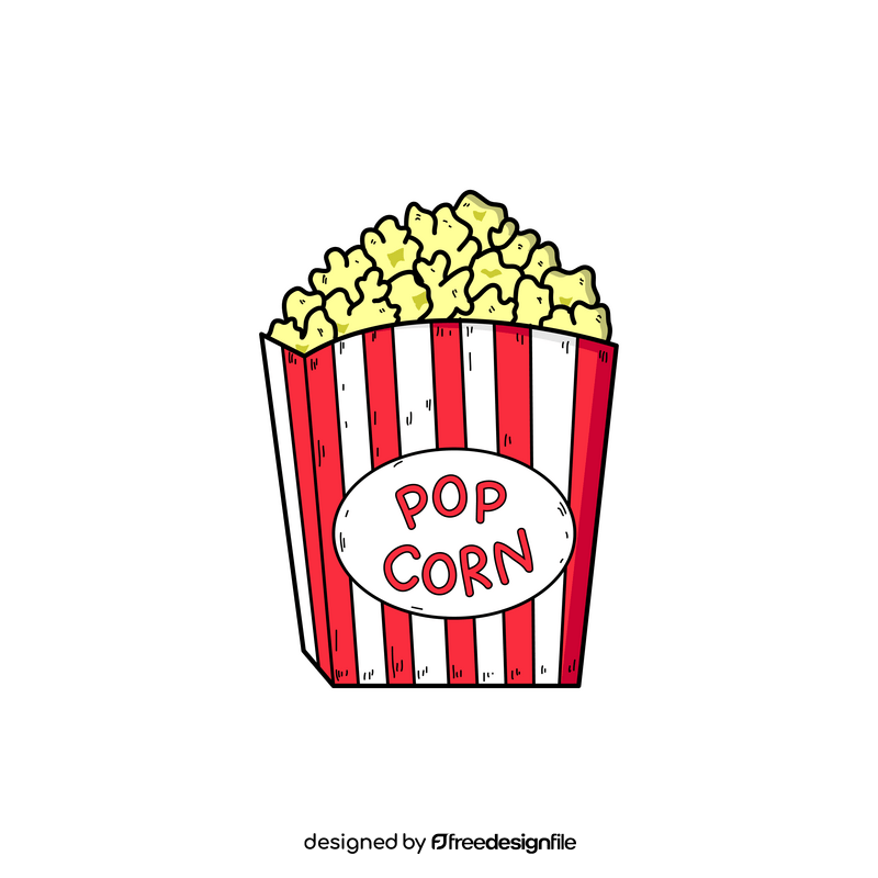 Popcorn carnival drawing clipart