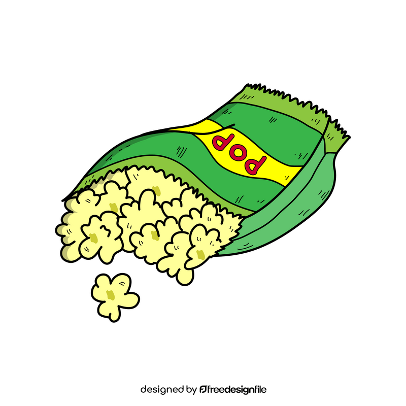 Popcorn cartoon clipart