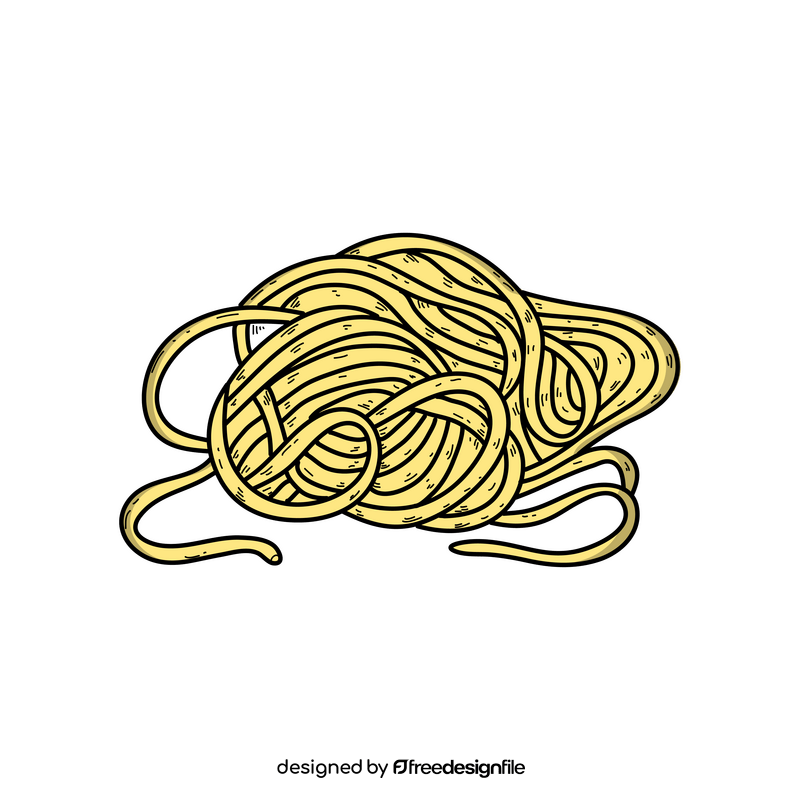 Spaghetti bolognese drawing clipart