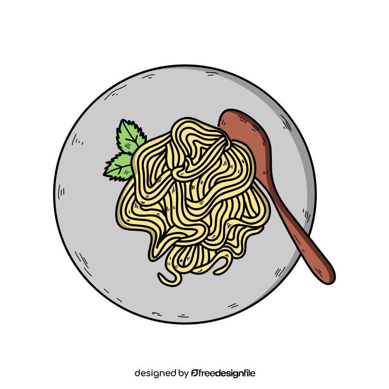 Spaghetti drawing clipart