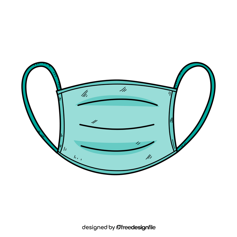 Face mask drawing clipart