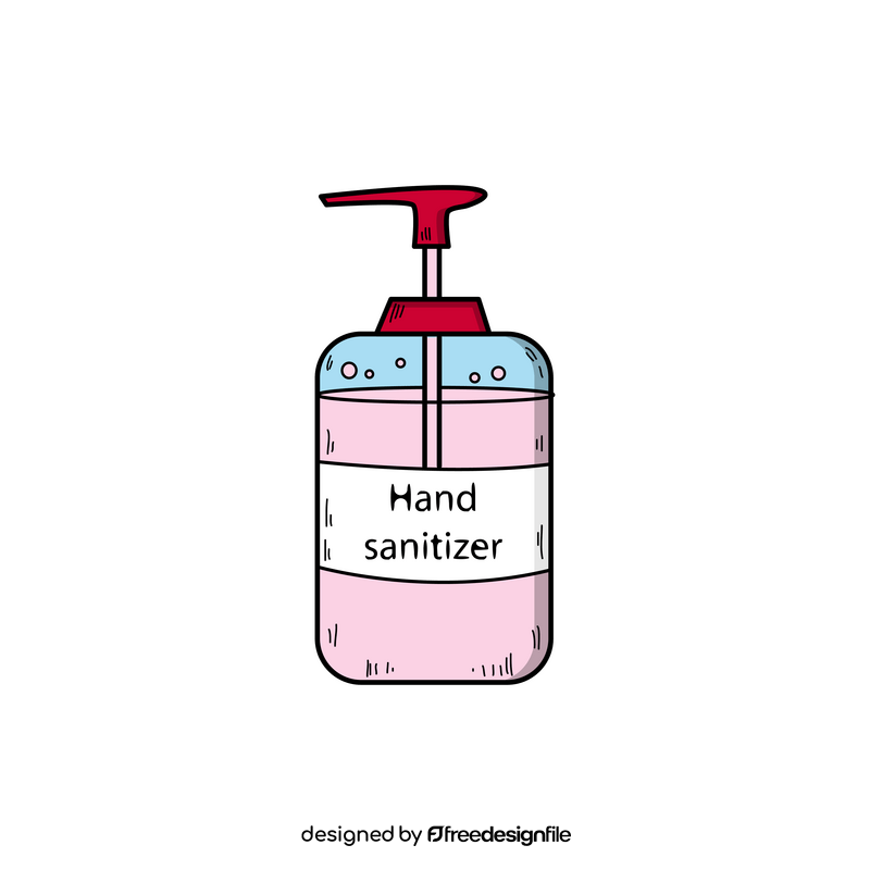 Hand sanitizer drawing clipart