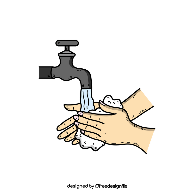 Hand washing drawing clipart