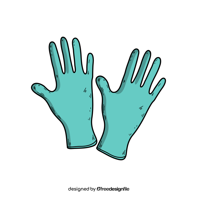 Medical gloves drawing clipart